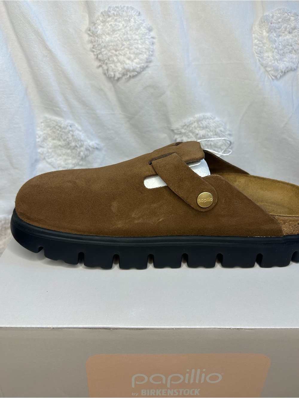 Birkenstock Boston Chunky Clogs Dark Tea/Black - Picture 12 of 15